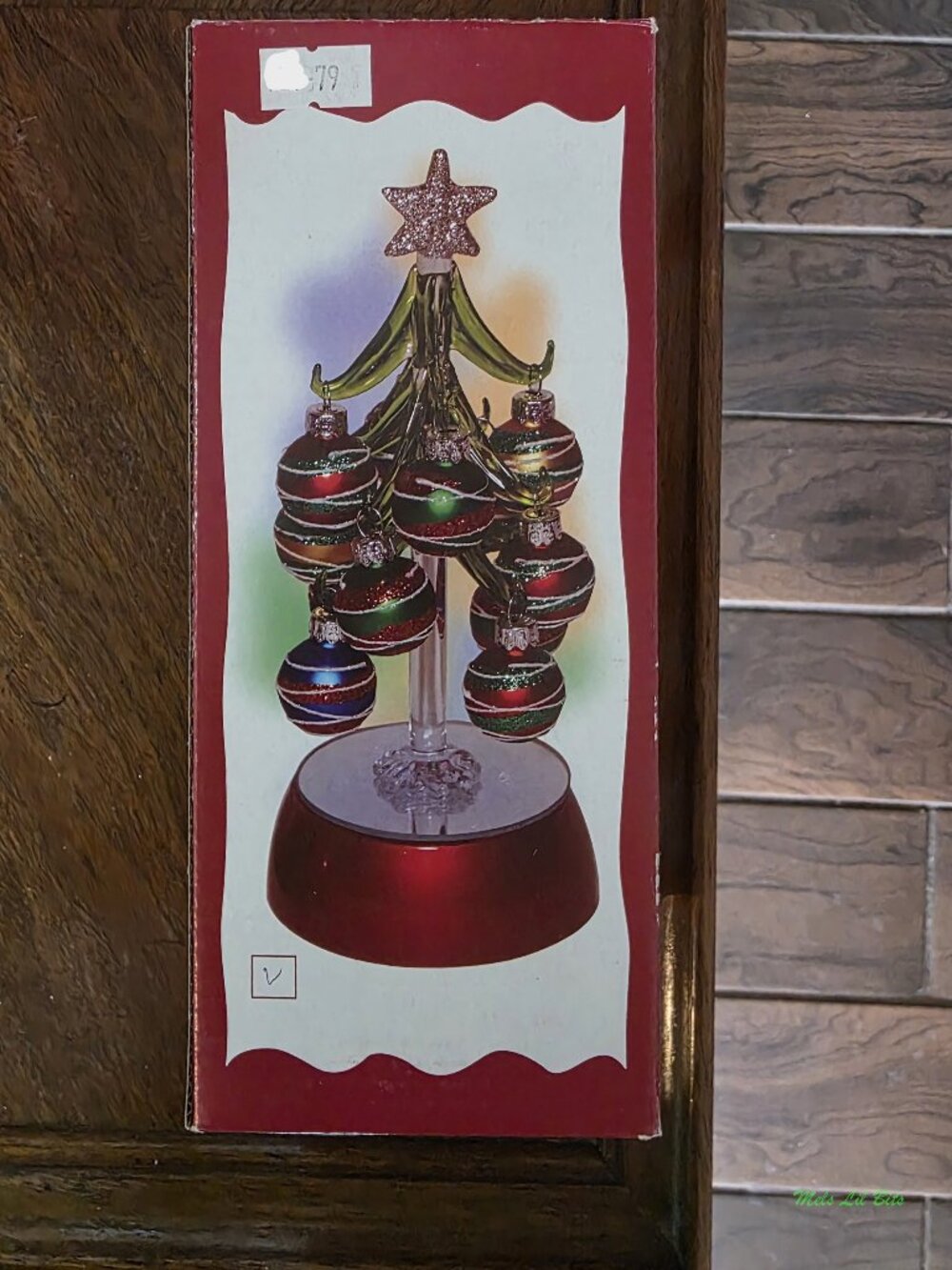 Ganz Blown Glass Light Up Christmas Tree with 12 Ornaments